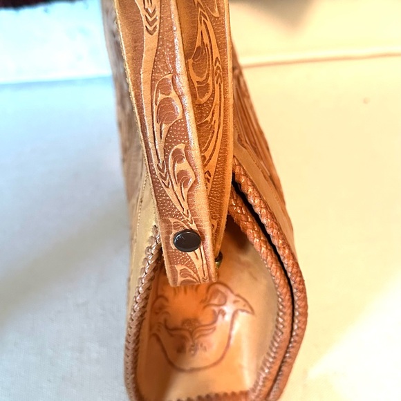 👜VGUC Hand Tooled Vintage Leather Purse and Coin Purse - Picture 12 of 12